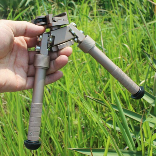 Bipode fucile 4""-9"" adatto 20 mm Picatinny Rail regolabile QD molla piatta sabbia da caccia - Foto 1 di 7