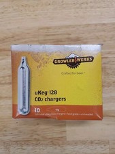 GrowlerWerks uKeg 128 CO2 Chargers 16g, Box of 10, Non-threaded, New
