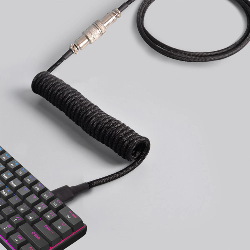 Mechanical Keyboard Cable Aviation Plug Data Cable Keyboard Accessories for PC
