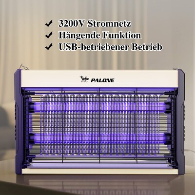 3200V Insektenvernichter UV Mückenkiller Elektrisch Fliegenfänger Insektenfalle