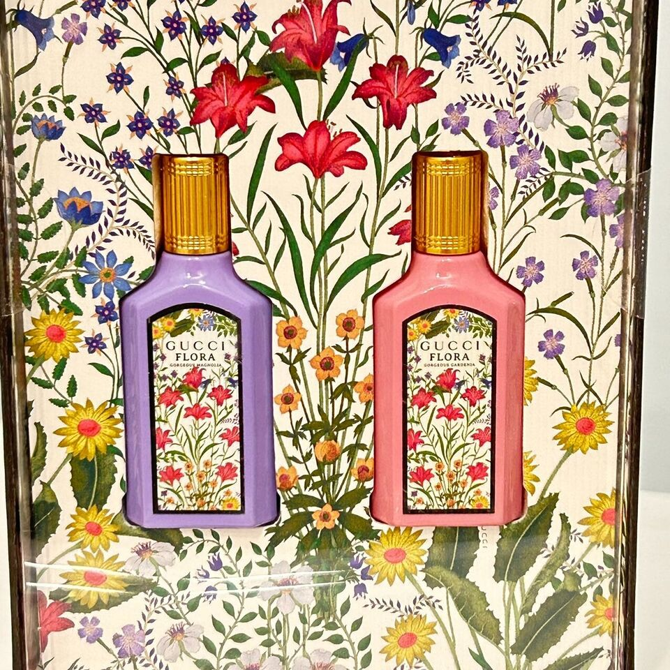 GUCCI FLORA 2PC MINI Gorgeous Gardenia & Magnolia EDP perfume set
