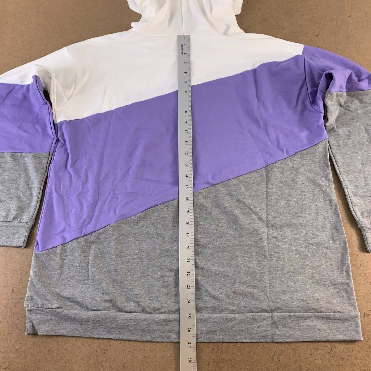 VIEACTIVEWEAR Women's Color Block Pullover Hoodie - Long Sleeve, Drawstring, Kangaroo Pocket, Pink XX-Large - View #3