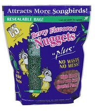 Nuggets Plus Nuts Bird Food, Berry Flavored, 27-oz. - Pack of 6