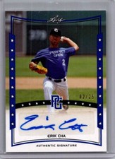 2014 Leaf Perfect Game #A-EC1 Erik Cha Autographs Blue #/25