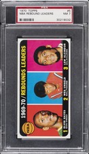 1970 TOPPS HAYES/UNSELD/ALCINDOR #5 NBA REBOUND LEADERS PSA 7