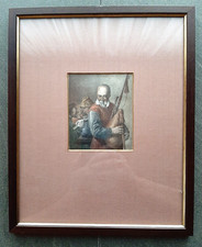 David Teniers Dudelsackpfeifer 18. Jahrhundert original gerahmter Stich