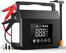 Hieha 4000A Portable Jump Starter with Air Compressor, 12V Car Battery Power (Al