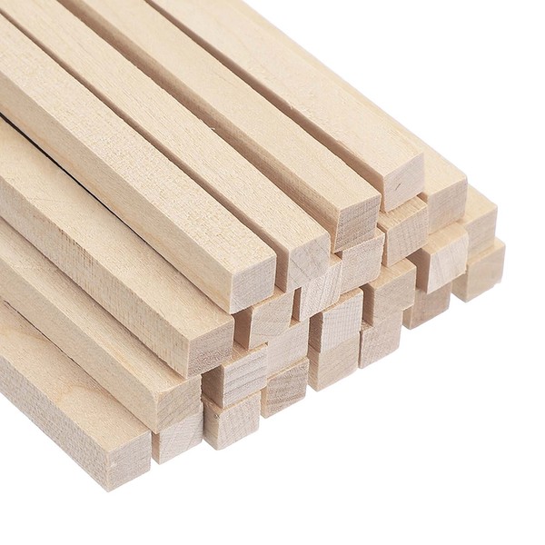 25 StüCk Holz-DüBelstäBe, 5/16 X 6 Zoll Quadratisch, FüR NaturholzstäBe-image