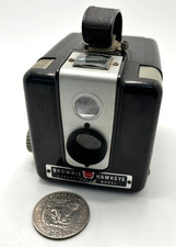 Vintage 1950's Kodak Brownie Hawkeye Film Camera Flash Model Untested Clean