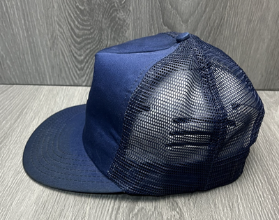 Vintage Volvo Hat Cap Snap Back Blue Mesh Trucker Embroidered Mens 