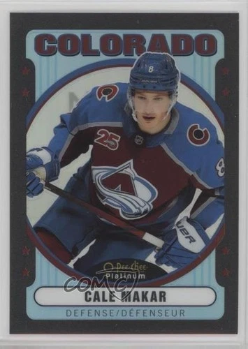 2021-22 O-Pee-Chee Platinum Retro Rainbow Black Variant Cale Makar #R-10