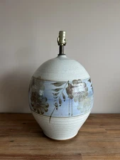 CALIFORNIA CERAMIC DESIGNERS 1970's Large Stoneware Lamp MCM Earthtones W Label