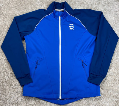 Bjorn Daehlie Jacket Pace Blue Full Zip 3 Way Stretch Soft Shell Running Sz L