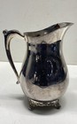 Viking Plate Silver Plate Water Pitcher with Ice Guard Footed Vintage 1980 — photo 2