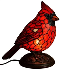 Bird Table Lamp Resin Bird Lamps for Home Decor Art Decoration Tabletop 