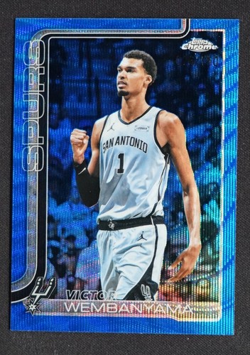 2025-26 Topps Chrome Update Victor Wembanyama #22 Blue Wave /150