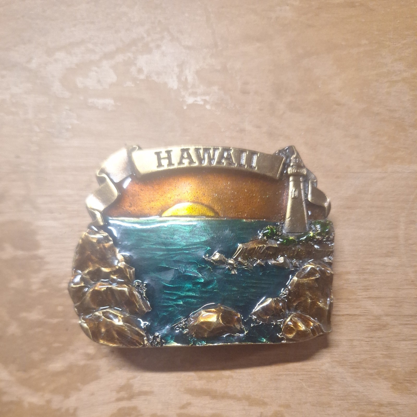 Vintage 1979 Hawaii Belt Buckle Bergamot Brass Works