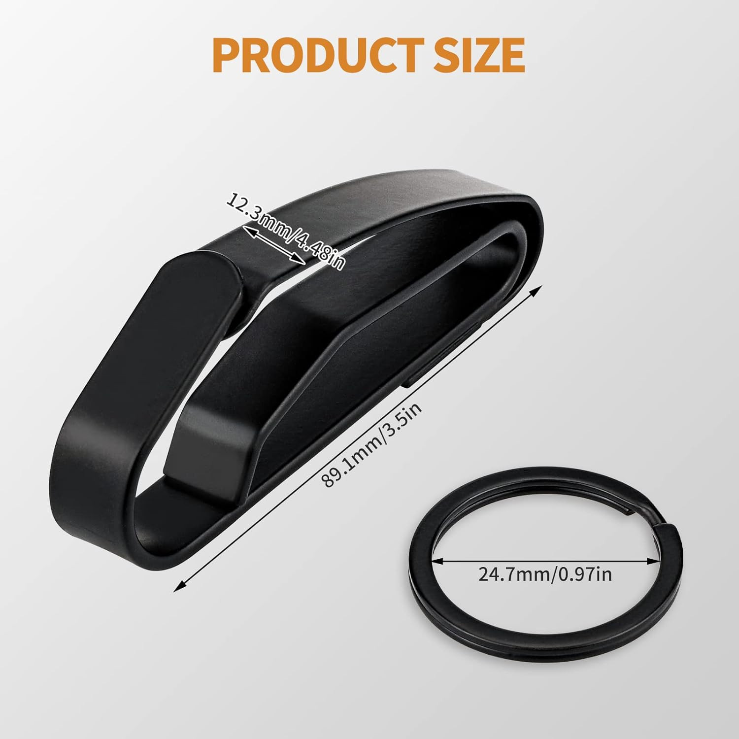 Ullnosoo Duty Belt Key Holder, Quick Release Key Clip, Stainless Steel with 4 Ke