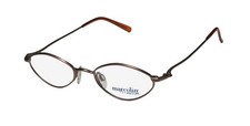 NEW MARCOLIN 2031 EYEGLASSES GEOMETRIC 311 BROWN FULL-RIM TITANIUM UNISEX RETRO