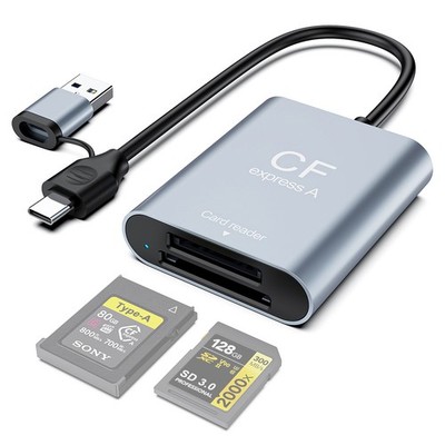 For CFexpress Type-A and SD 3.0 Camera Memory Cards 10Gbps High Speed 2-in-1