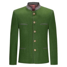 New Men's Green Wool Trachten Jacket: Bavarian Oktoberfest Style