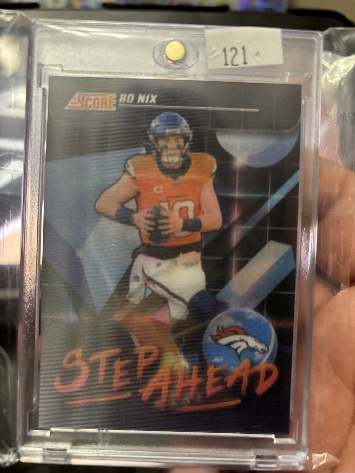 2025 Panini Score Step Ahead Bo Nix #SA-BNX Case Hit SSP Denver Broncos