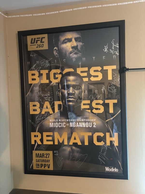 UFC 260 Signed Poster Ngannou Vs Miocic Framed SBC O’Malley, Luque, Robertson