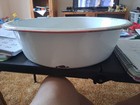 Vintage Enamel Basin Round Wash Tub — photo 1