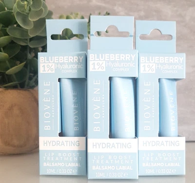 3 X Biovene Hydrating Blueberry Hyaluronic Lip Boost Treatment 10ml