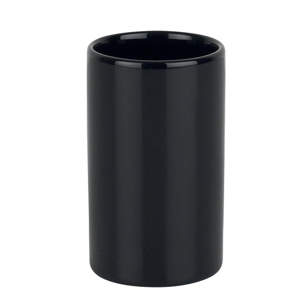 Zahnputzbecher Keramik Spirella Schwarz 7X11,5 Cm ZahnbüRstenhalter 1 StüCk-image