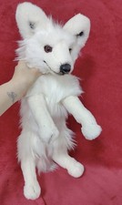 Handmade White Wolf Plush CUSTOMIZED Stuffed Animal made By VikiRealisticDog