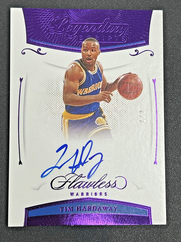 2020-21 Panini Flawless Legendary Scripts - Tim Hardaway - Amethyst Auto 3/3