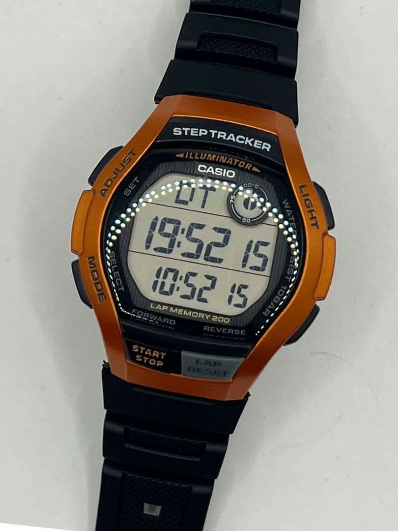 CASIO STEP TRACKER Orange Digital Watch Waterproo… - image 6
