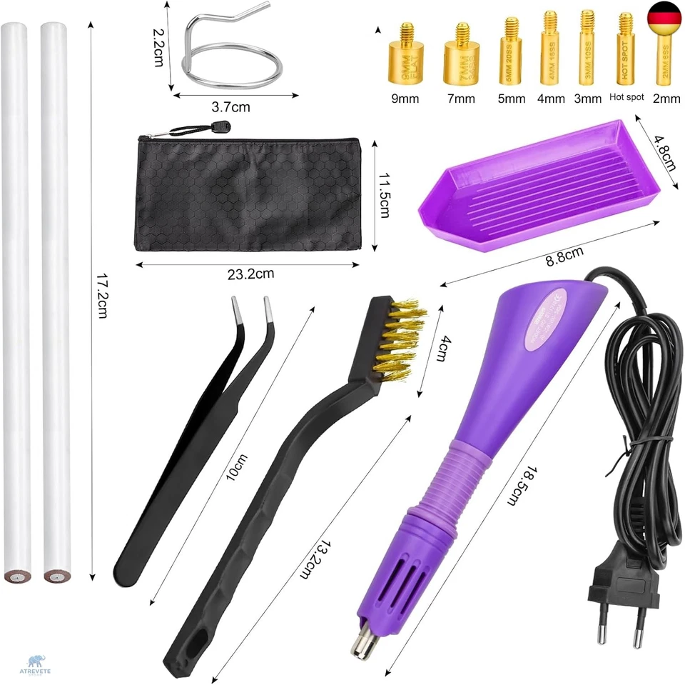 BLUESEABUY Hotfix Applikator, Strasssteine Applikator Werkzeug Hotfix Strass - Bild 2 von 4