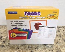 Lakeshore Foods Photo Card Library Flash Cards English Language Learner Age 3 