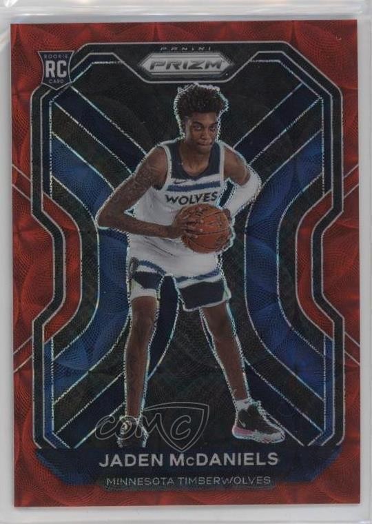 2020-21 Panini Prizm Choice Red Prizm 22/88 Jaden McDaniels #277 Rookie RC