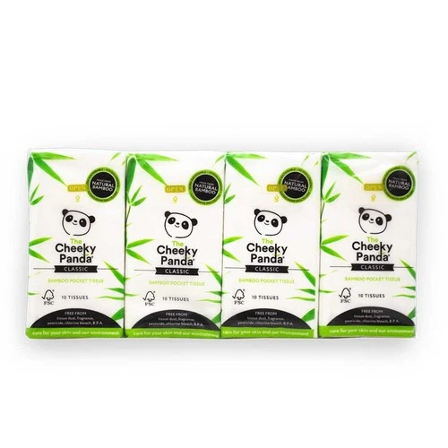 The Cheeky Panda Classic Pocket Tissues 8 Pack Bamboo