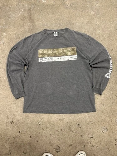 RAKIM THE MASTER GHETTO ALERT PROMO LONG SLEEVE T S 1990s vintage concert t-shirt, vintage, single stitch, B+ condition