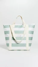 Sunnylife Light Cooler Tote in La Palma Sage Stripe New Womens Beach Bag