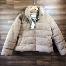 Barbour Beige “Lichen” Soft Fleece Puffer Jacket / Coat Size 16 BNWT
