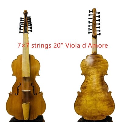 Baroque style SONG Brand Maestro 7*7 strings 20'' Viola d'Amore of Concert #11081