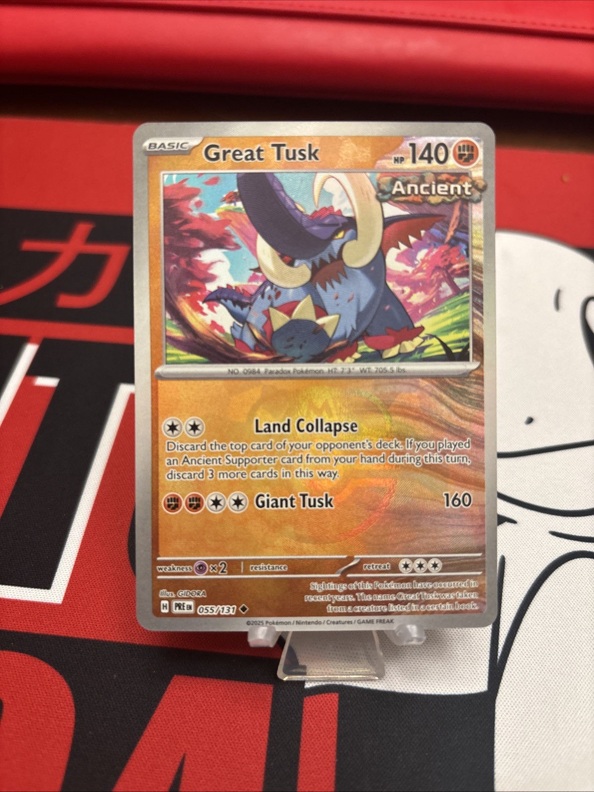 Pokémon TCG Great Tusk Master Ball 055/131 Prismatic Evolutions Uncommon NM
