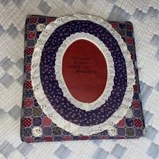 3 Ring Binder Photo Album Hand Made Padded Fabric And Lace Covered