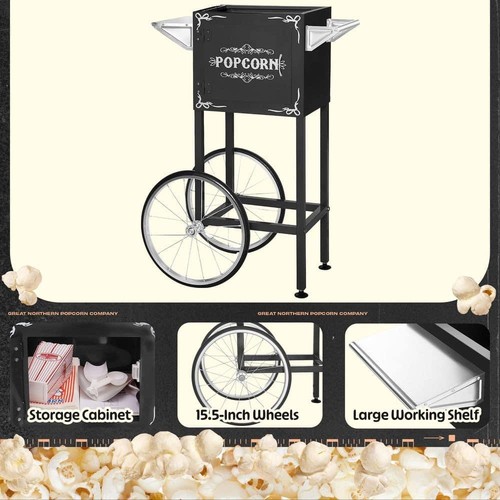GREAT NORTHERN Foundation Series 850-Watt 8 oz. Black Hot Oil Popcorn Machine - Picture 4 of 8