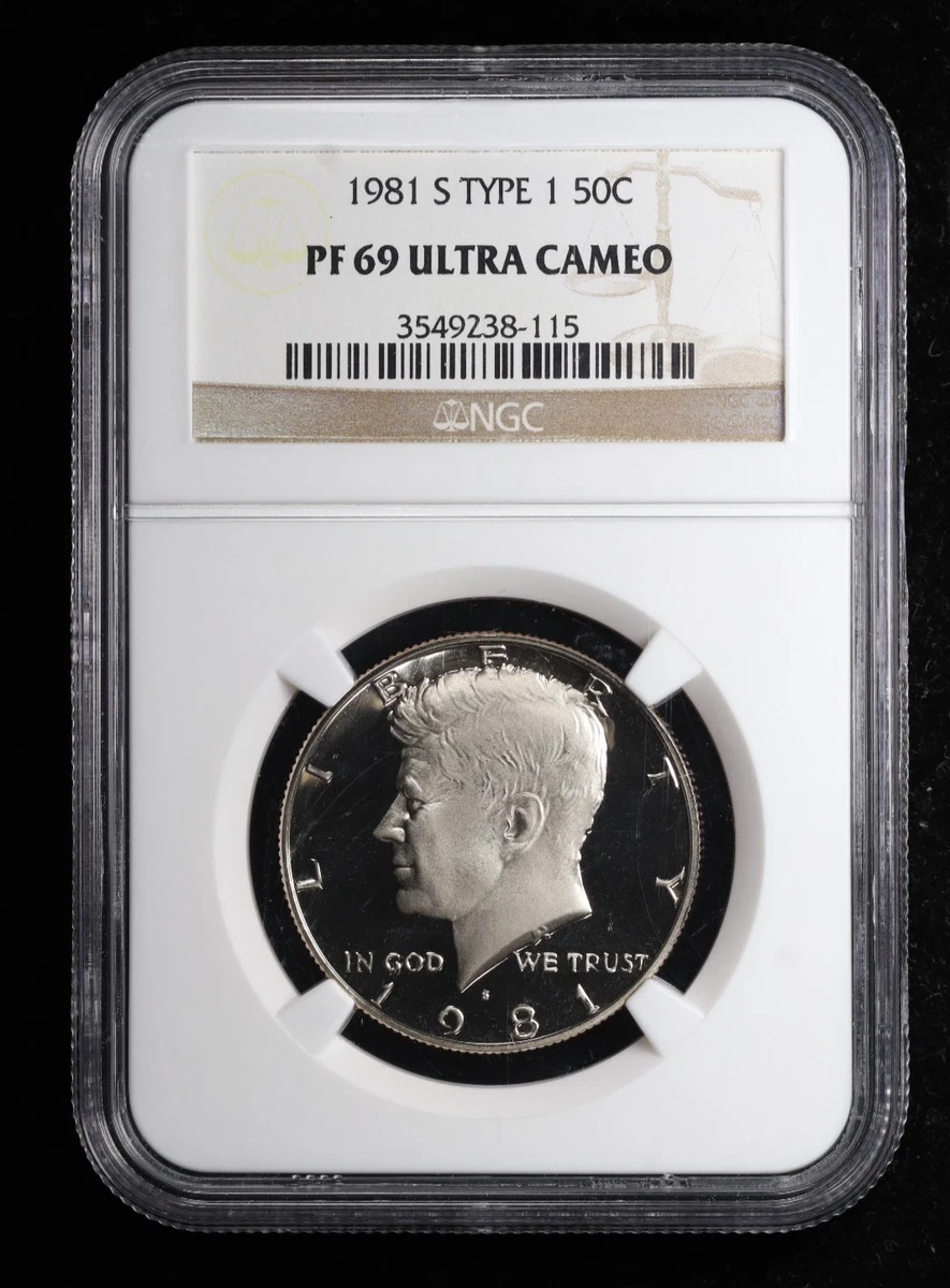 Uncirculated 1981 Grade PR 69 Kennedy US Half Dollars (1964-Now