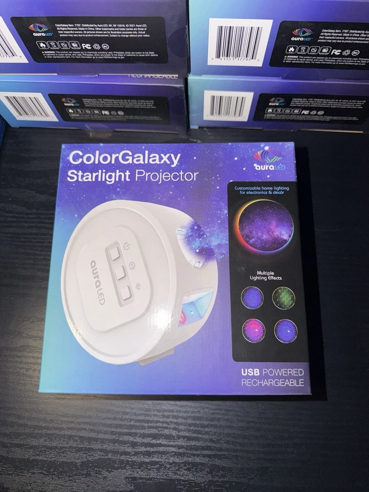 Nuevo AURA LED Color Galaxy Starlight Proyector Luz Nocturna Alimentado por USB Regalo para Niños Foto 3 de 4