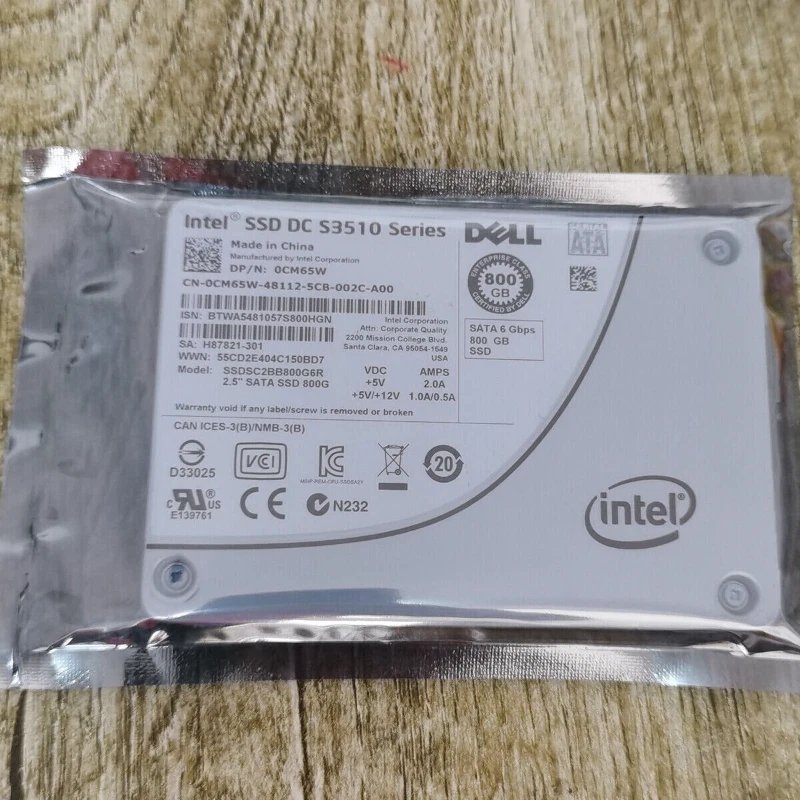 DELL/INTEL 800GB 6Gb/s SATA SSD Intel DC S3510 Series SSDSC2BB800G6R DP/N 0CM65W - Image 2 of 3