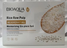 BIOAQUA Rice Raw Pulp Moisturizing Skincare Set 6pcs Cleanser Toner Cream