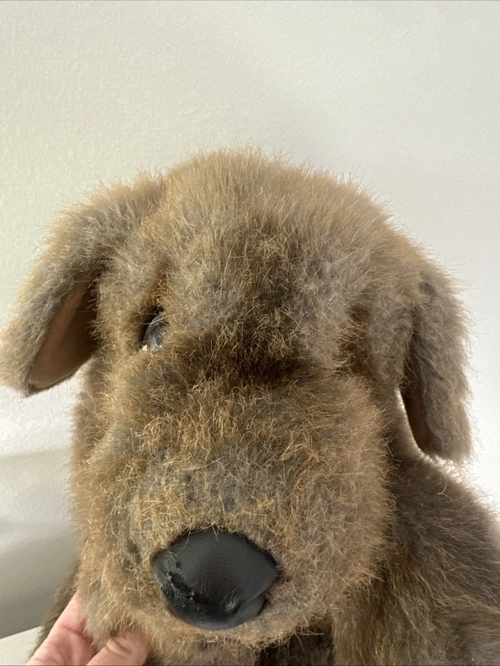 Folkmanis Sitting Dog Full Body Hand Puppet 15" Puppy Brown Toy Stuffed Animal - Image 2 of 3