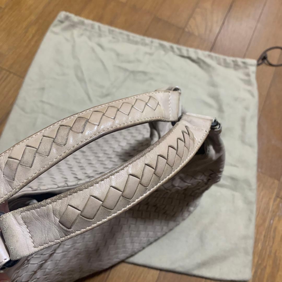 BOTTEGA VENETA 125787 Intrecciato Shoulder Bag Beige Leather Italy Pre-Owned thumbnail 7